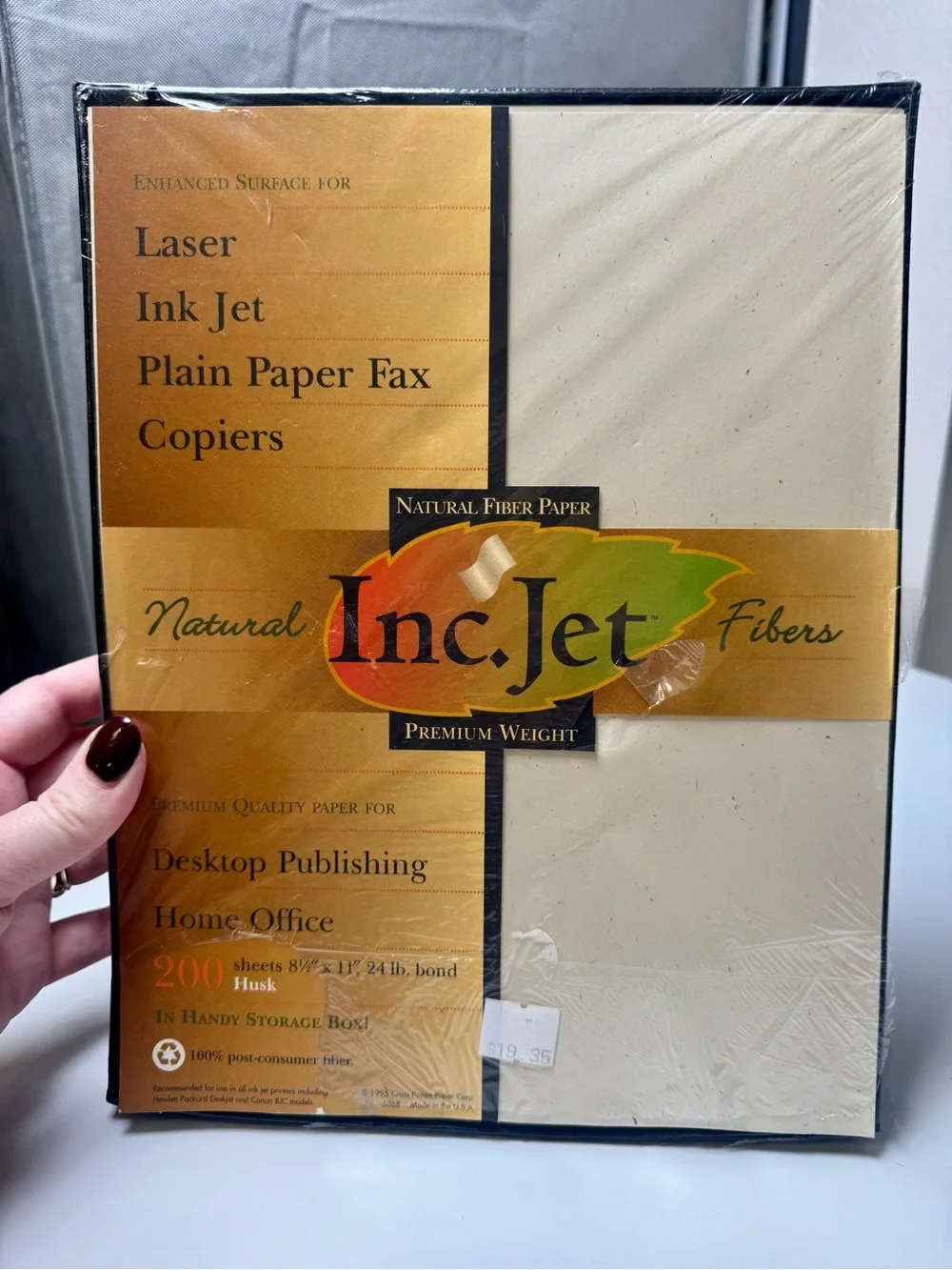 Inc. Jet Natural Fibers Premium Weight Paper - New in Package Resume Paper 200